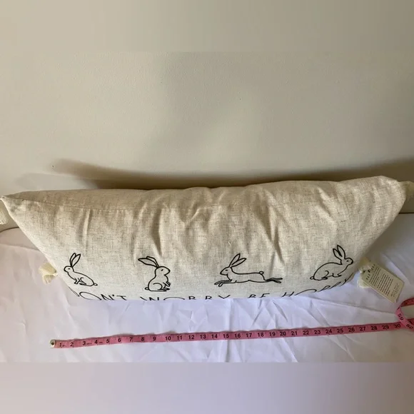 Rae Dunn Pillow with Bunny Design - Picture 5 of 7